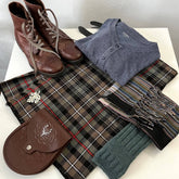 Men’s adjustable Scottish kilt in clan tartan – custom size